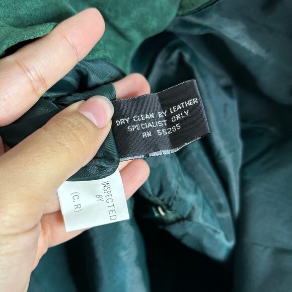 Express Green Suede Leather Mini Skirt Sz 5/6 - Picture 5 of 11